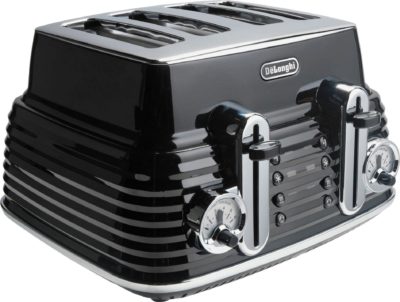 De'Longhi - Toaster - 4 Slice Scultura Toaster - -Black